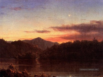  Hudson Peintre - L’étoile du soir paysage Fleuve Hudson Frederic Edwin Church